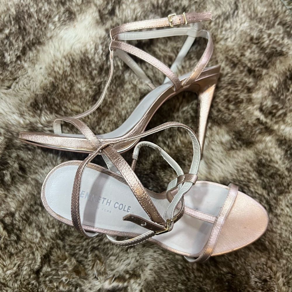 Kenneth Cole Women's Rose Gold Heeled Sandals - Picture 2 of 3